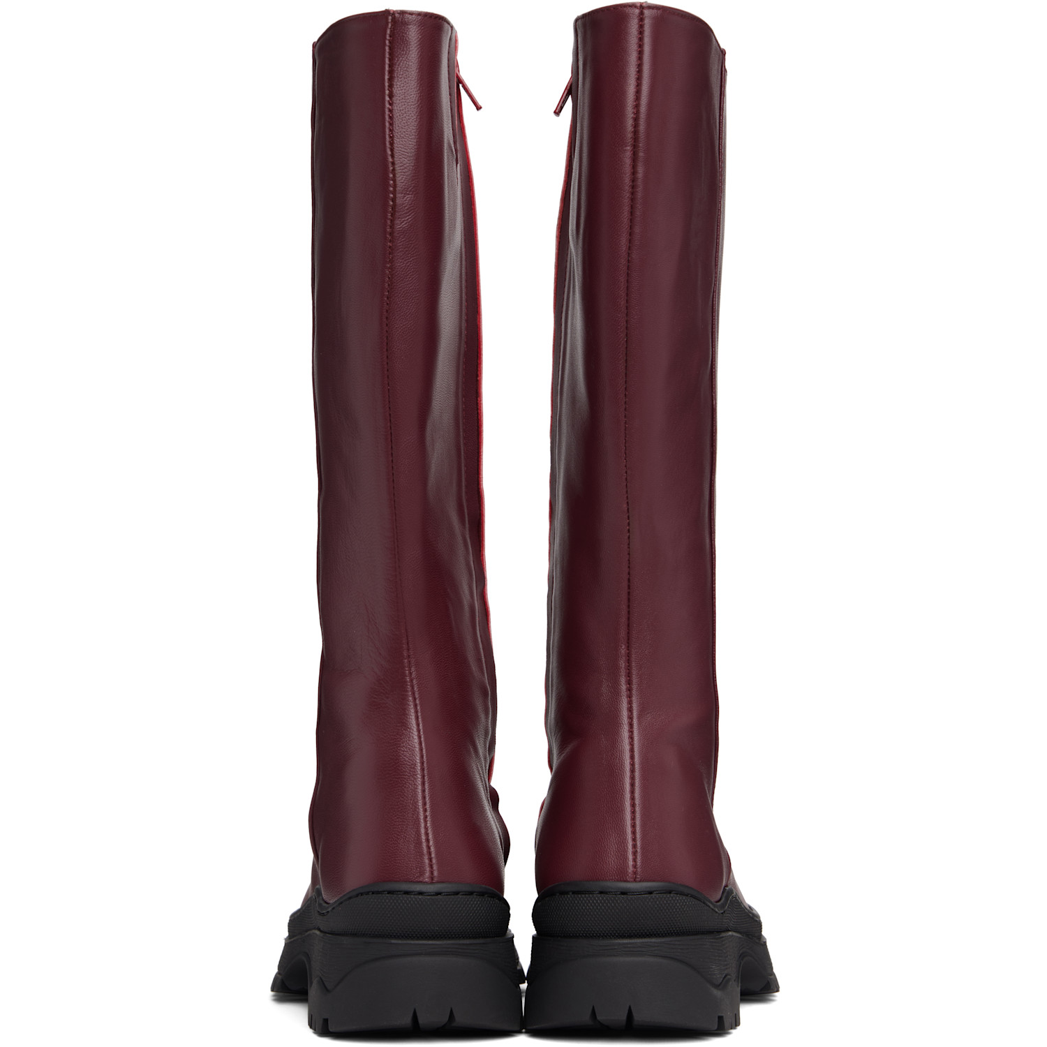  Nicole Saldaña Burgundy Anna Tall Boots 