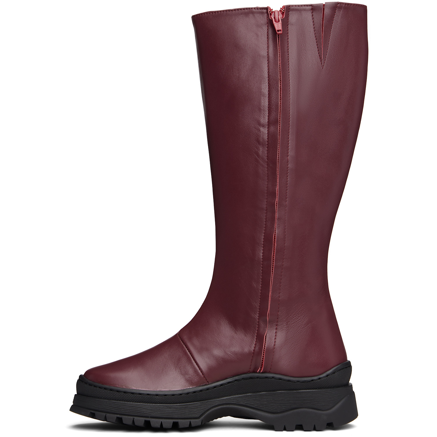  Nicole Saldaña Burgundy Anna Tall Boots 