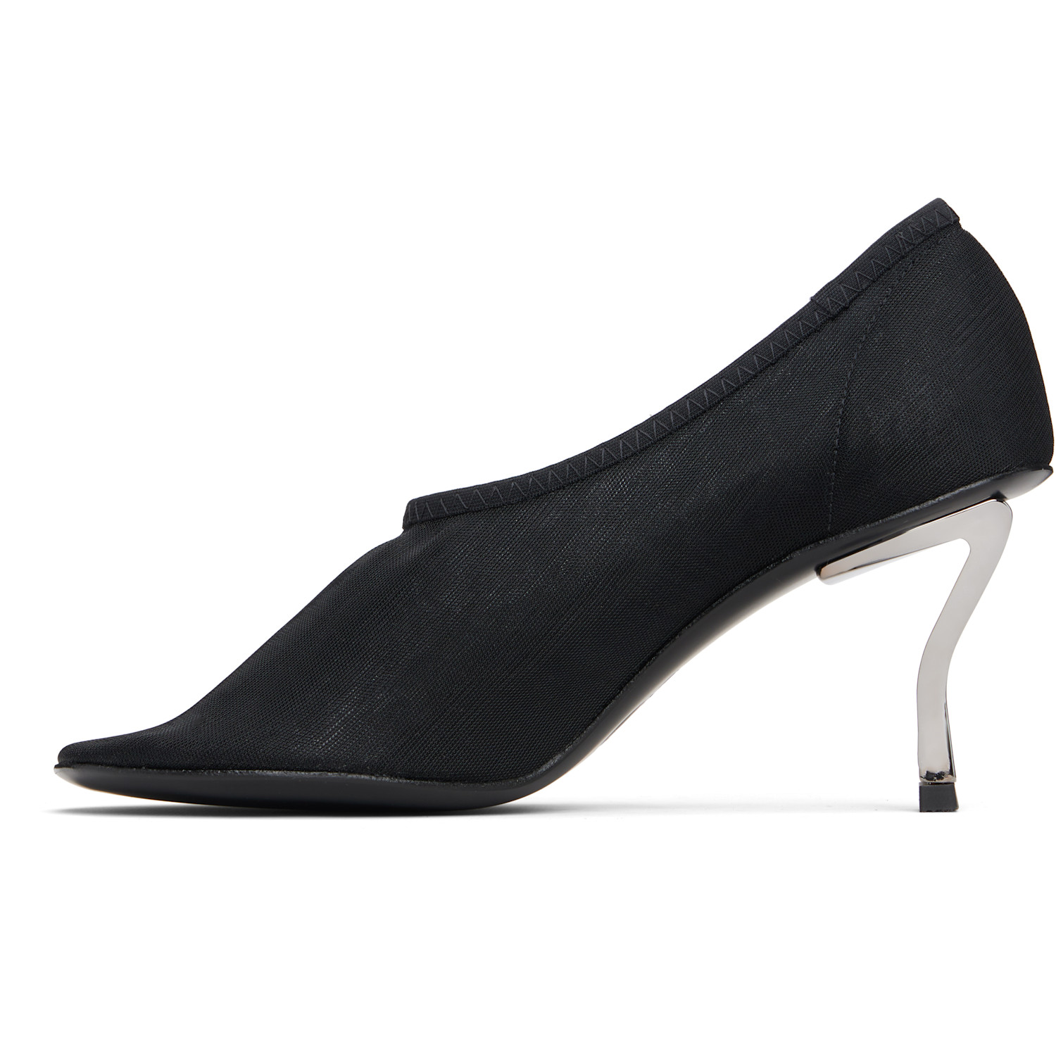 Nicole Saldaña Black Harper Mesh Heels 