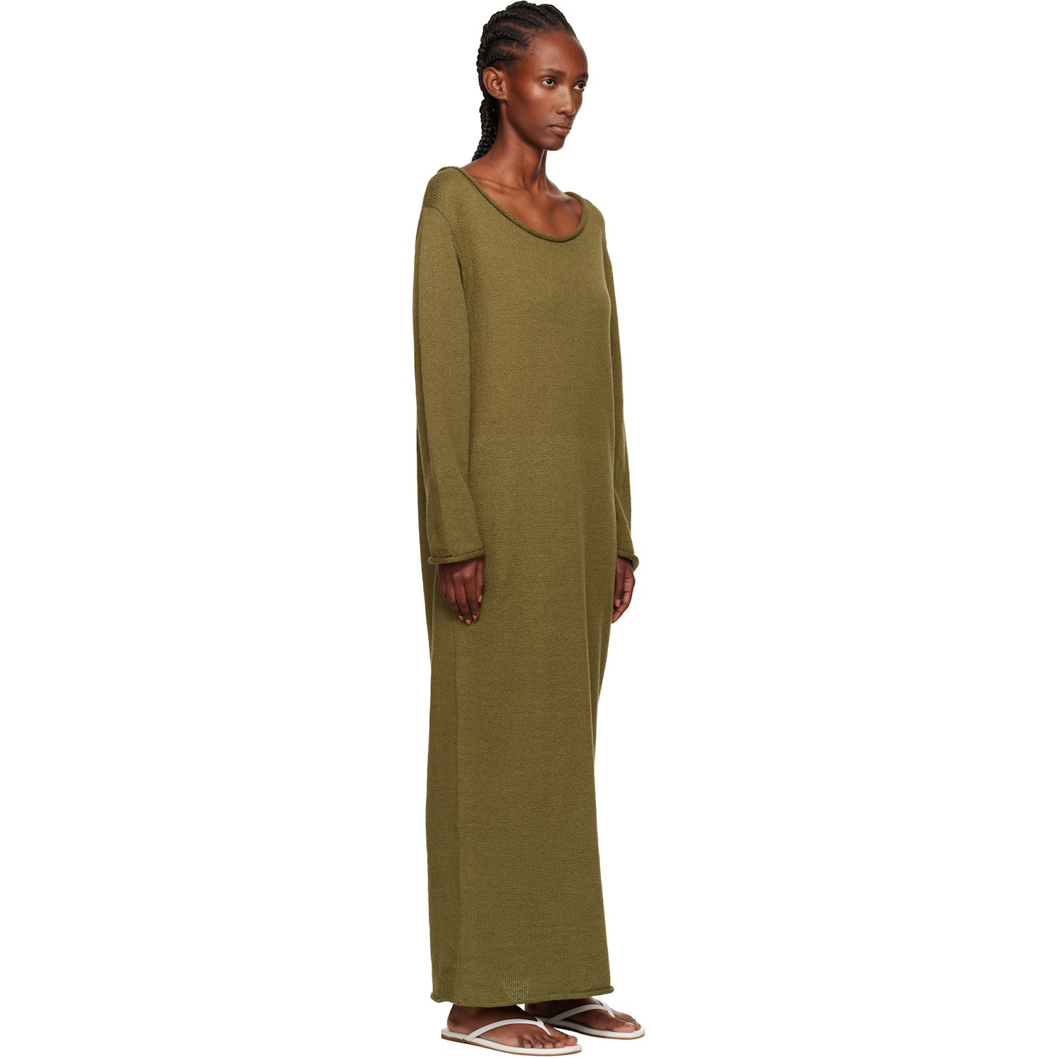  The Elder Statesman Green Nora Lite Oversized Ls Maxi Dress 