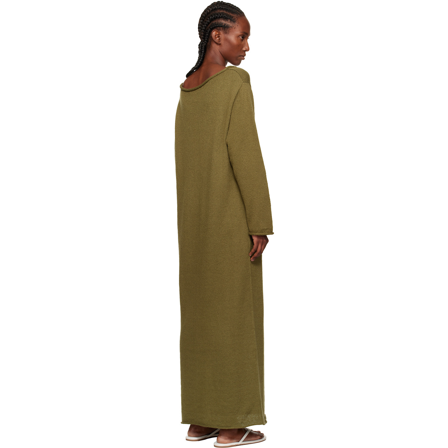  The Elder Statesman Green Nora Lite Oversized Ls Maxi Dress 