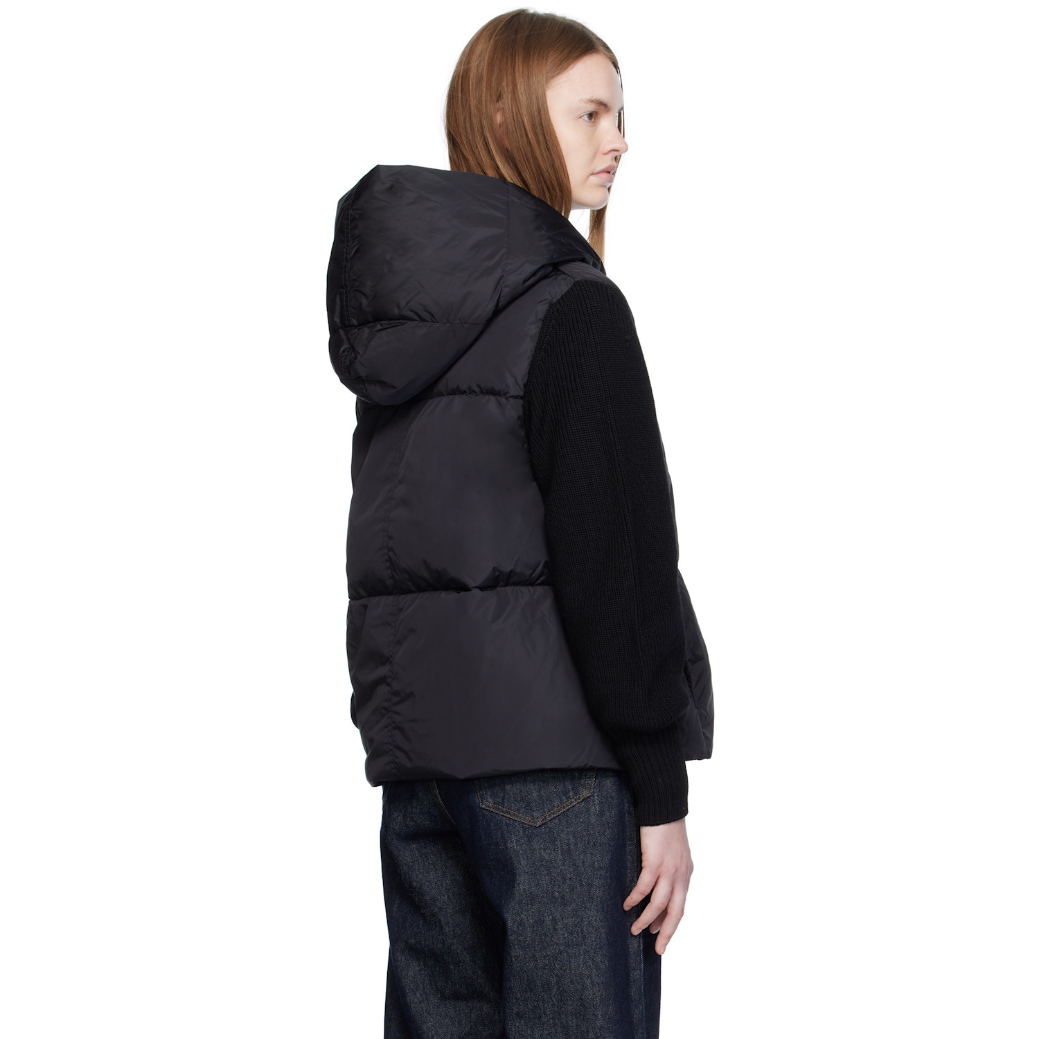  Canada Goose Black Hybridge Astoria Knit Down Jacket 