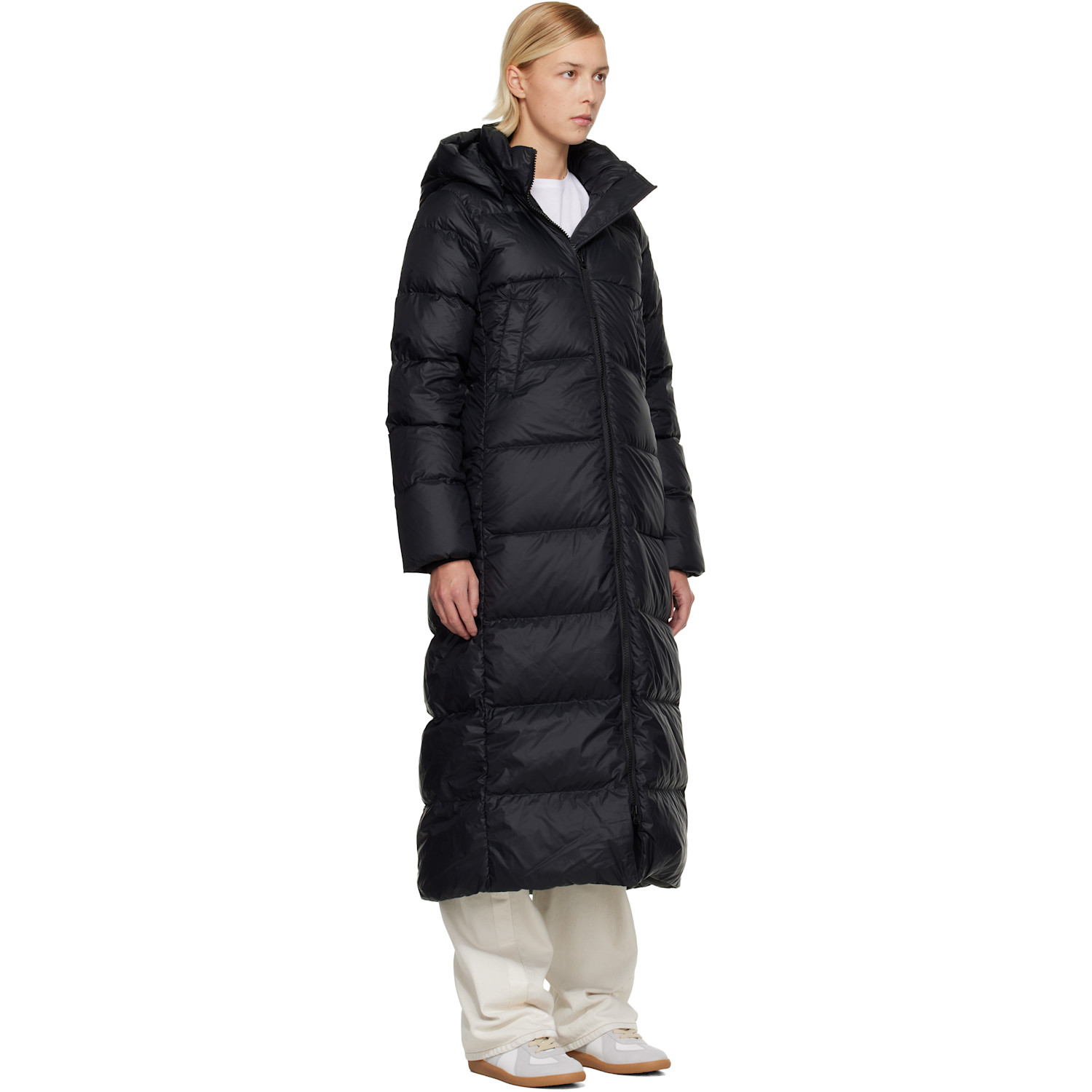  Canada Goose Black 'tonal Label' Mystique Down Coat 