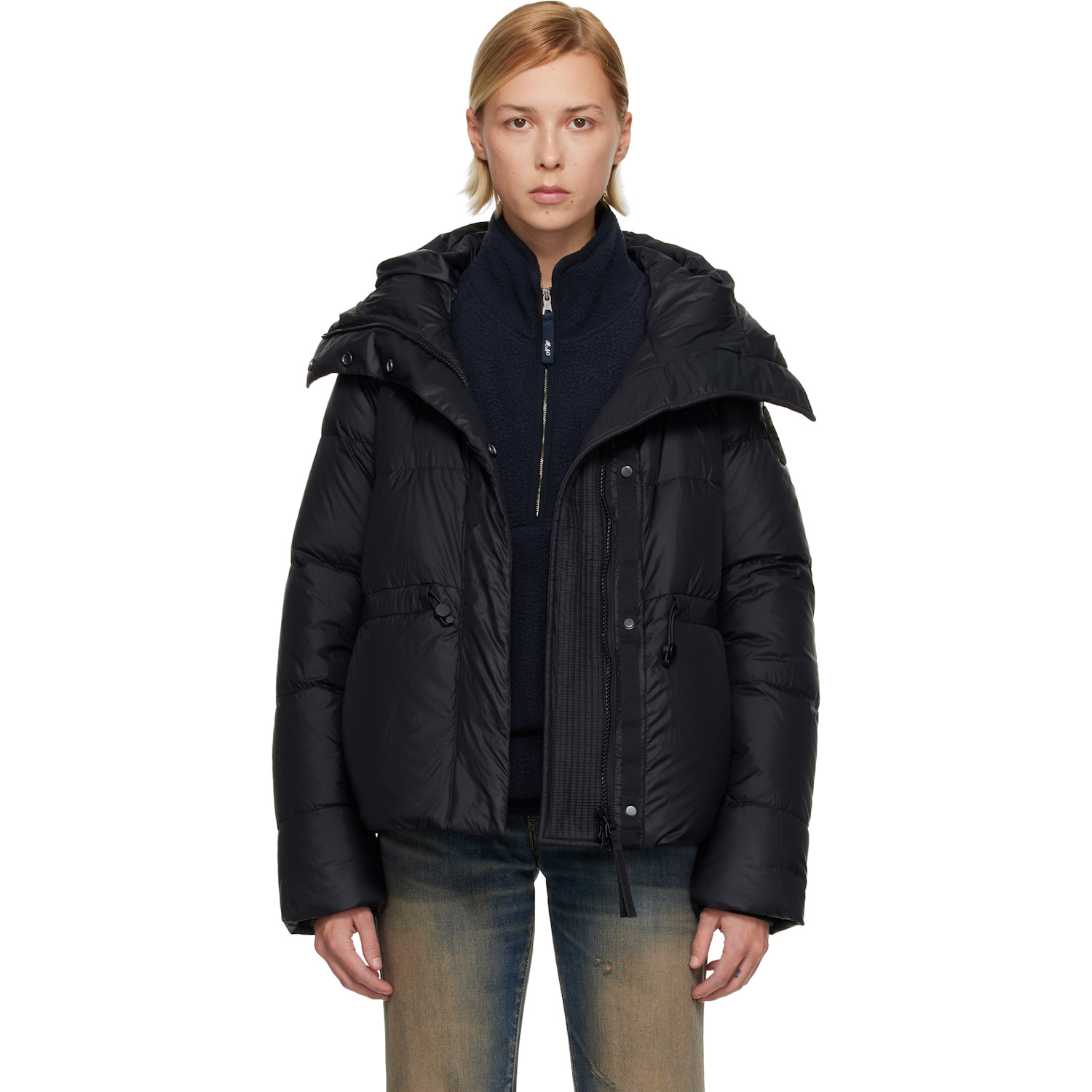 Canada Goose Black 'Tonal Label' Montgomery Down Jacket