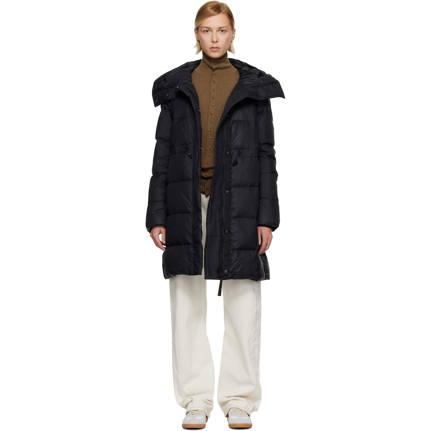 Canada Goose Black 'Tonal Label' Montgomery Down Coat
