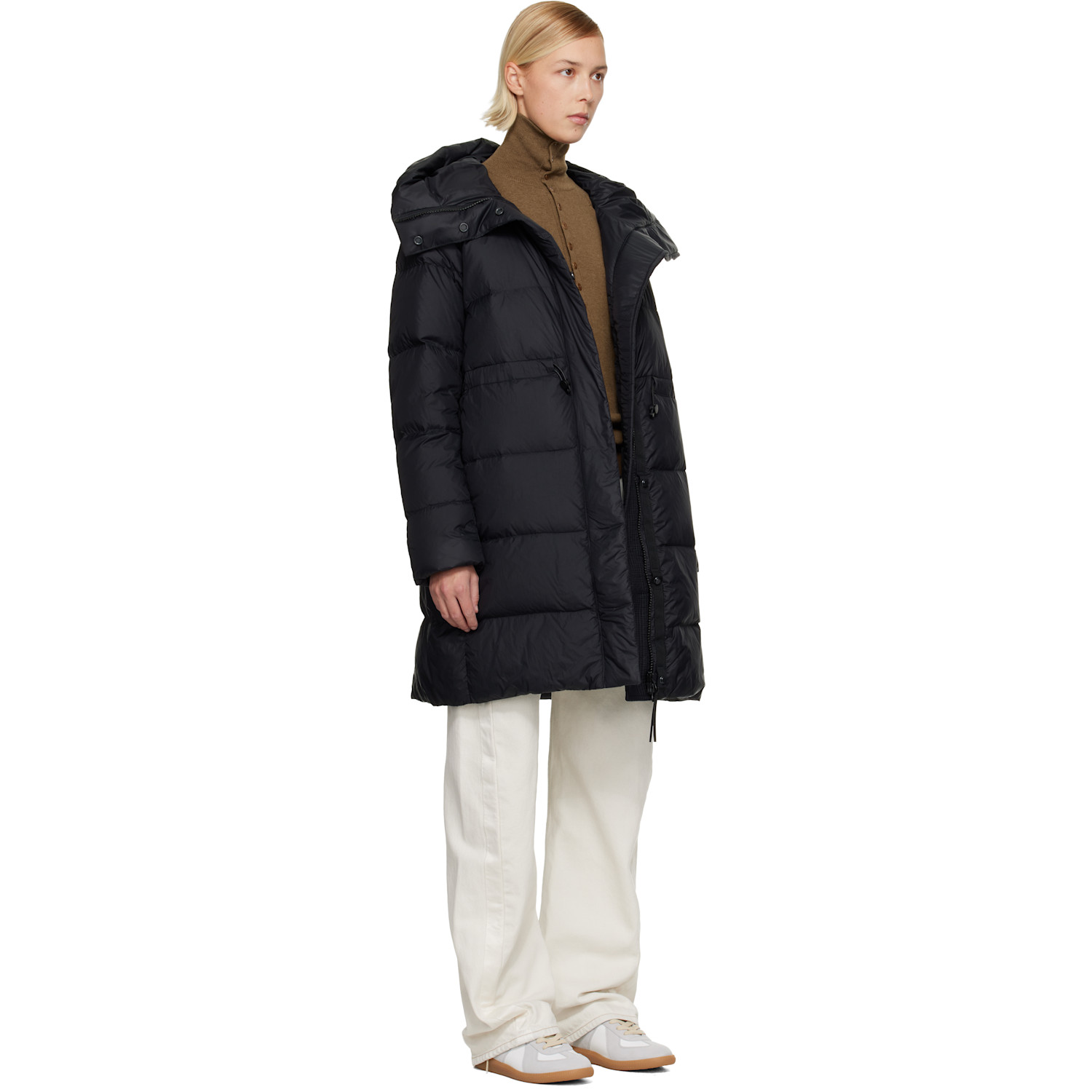  Canada Goose Black 'tonal Label' Montgomery Down Coat 