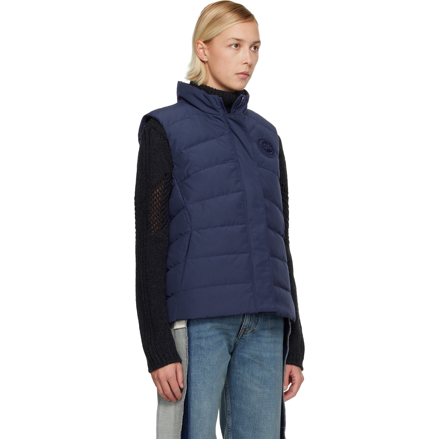  Canada Goose Blue 'tonal Label' Freestyle Down Vest 