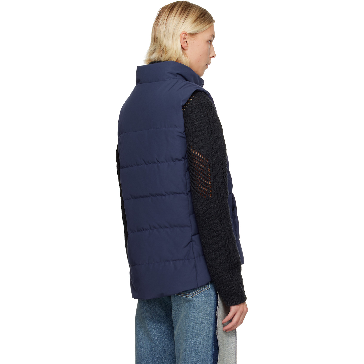  Canada Goose Blue 'tonal Label' Freestyle Down Vest 