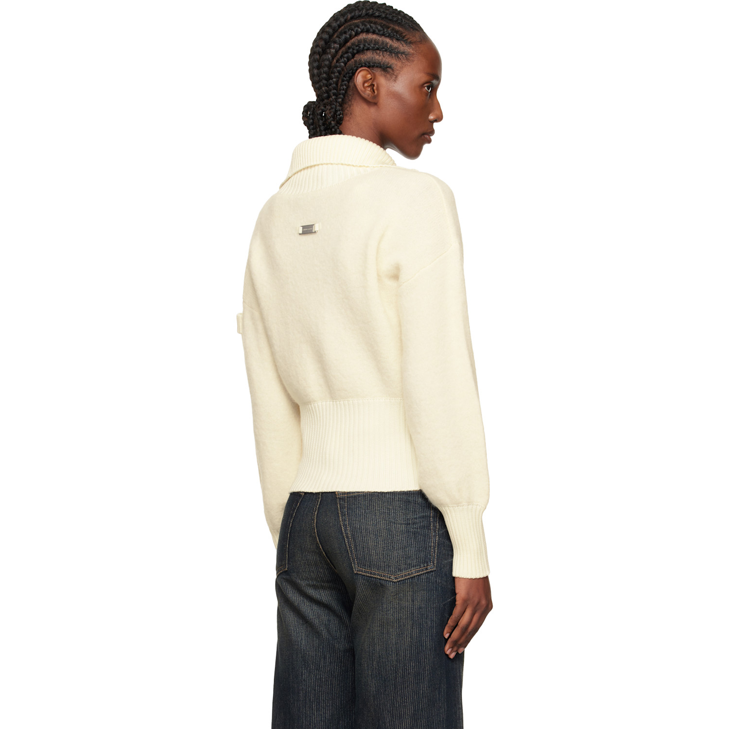  Canada Goose Off-white Sauble Alpaca Full Zip Sweater 