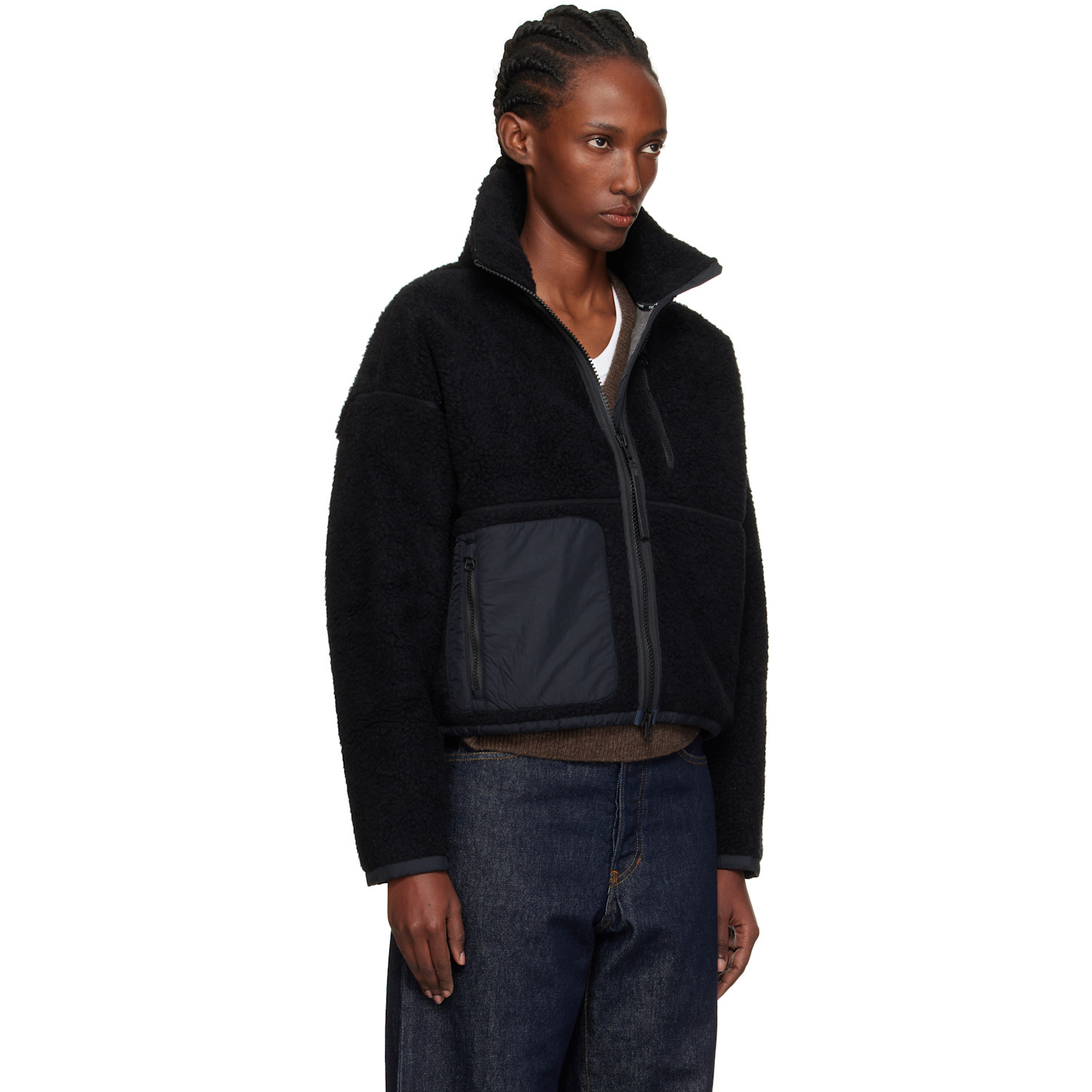  Canada Goose Black Simcoe Zip Up Fleece Sweater 