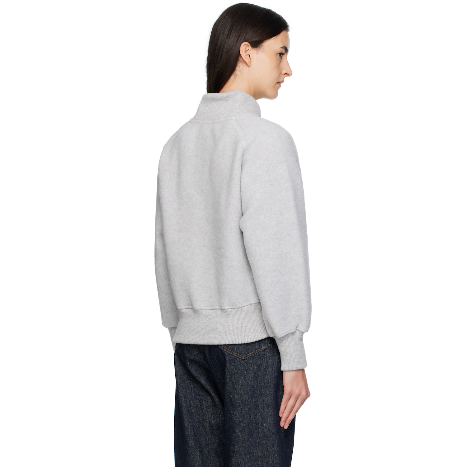  Canada Goose Gray 'white Label' Sierra Fleece Bomber Jacket 