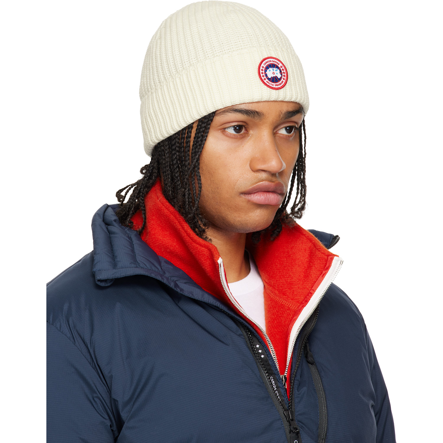  Canada Goose Off-white Rib Beanie 