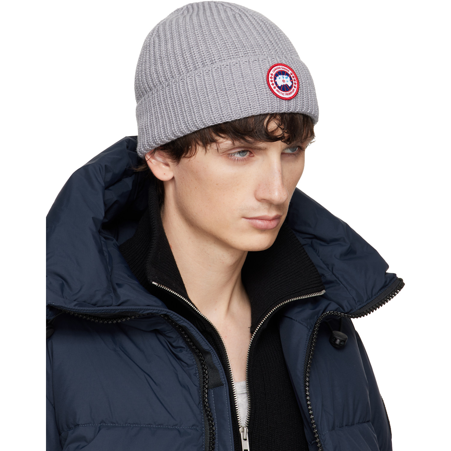  Canada Goose Gray Rib Beanie 
