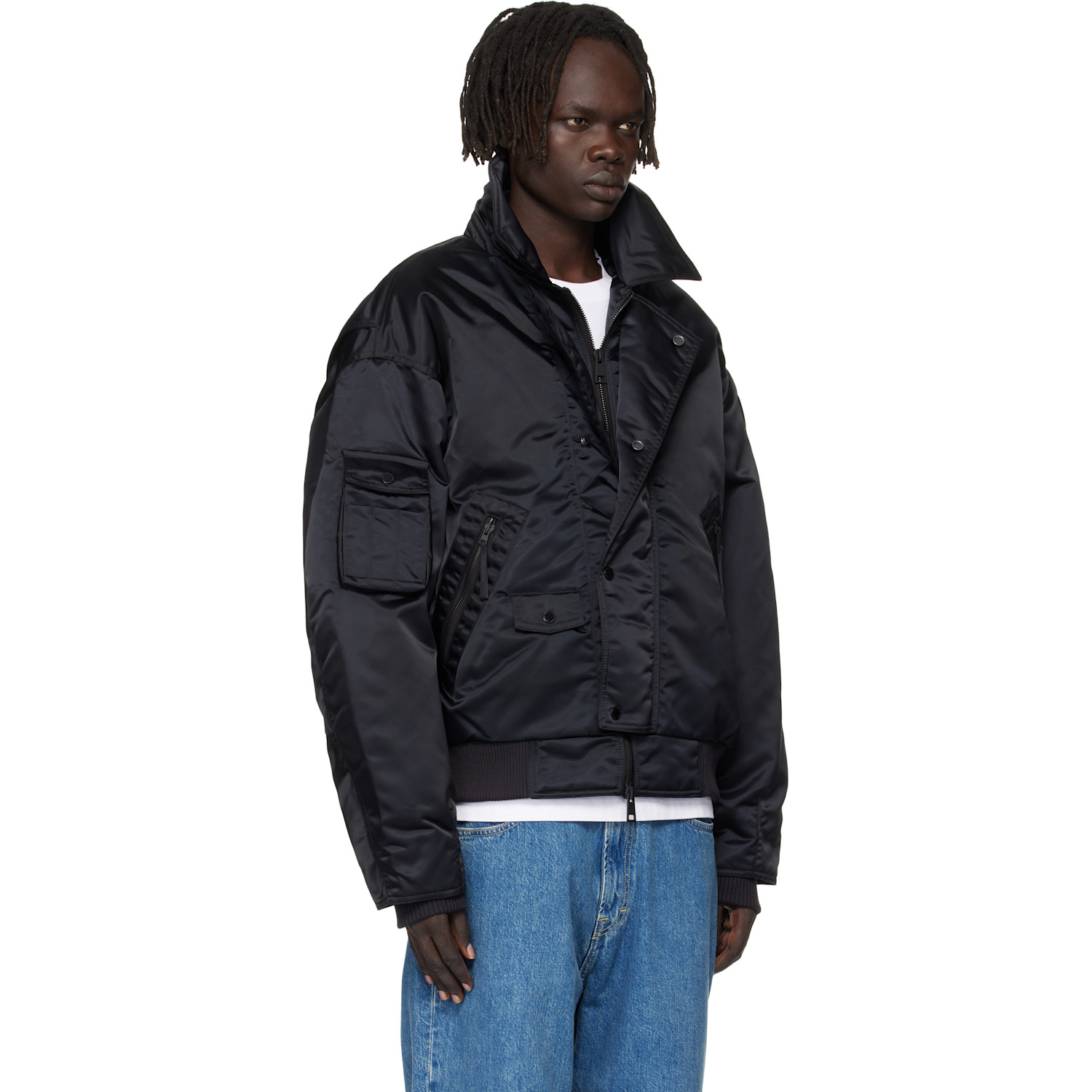  Canada Goose Black Seguin Aviator Down Bomber Jacket 
