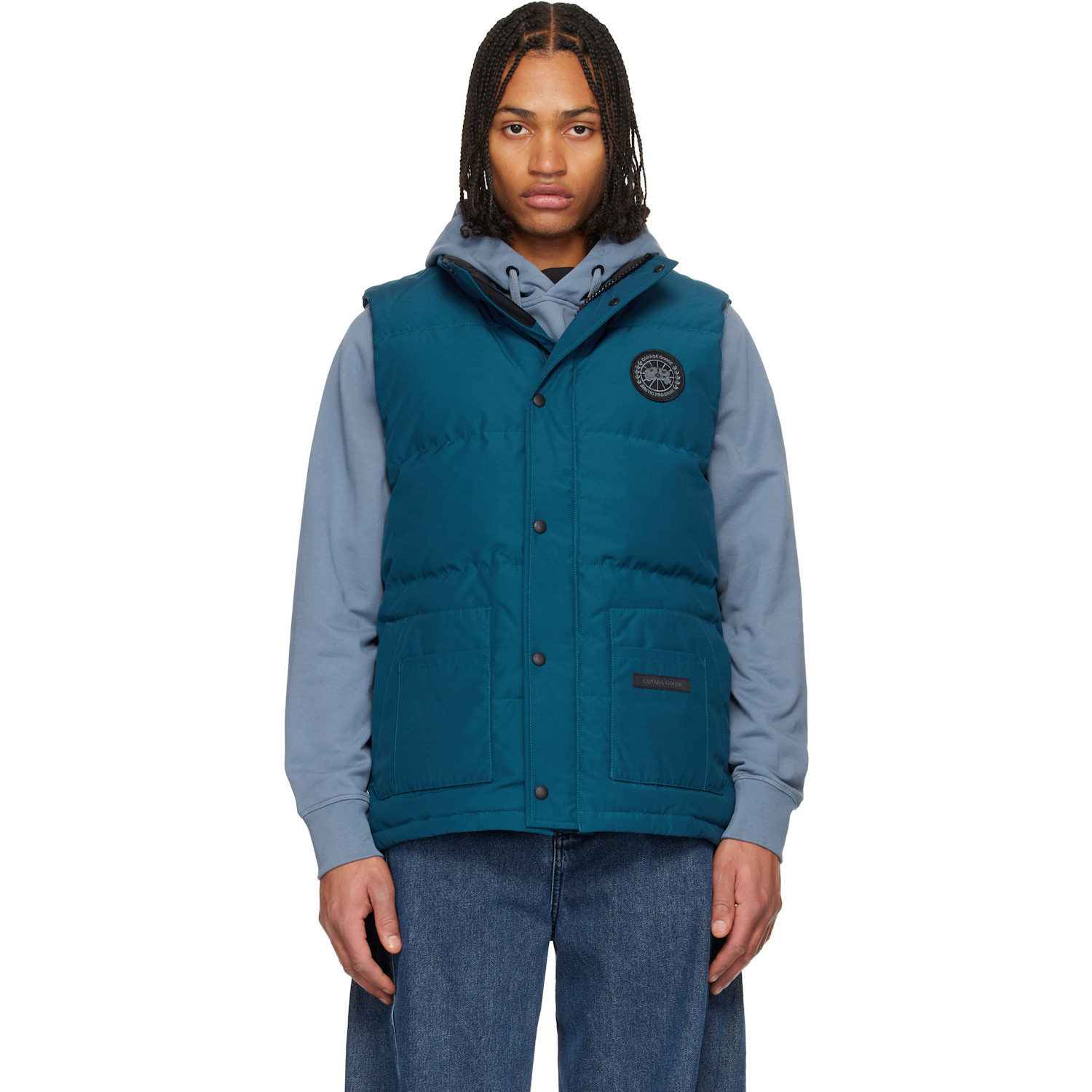 Canada Goose Blue 'Black Label' Freestyle Crew Down Vest