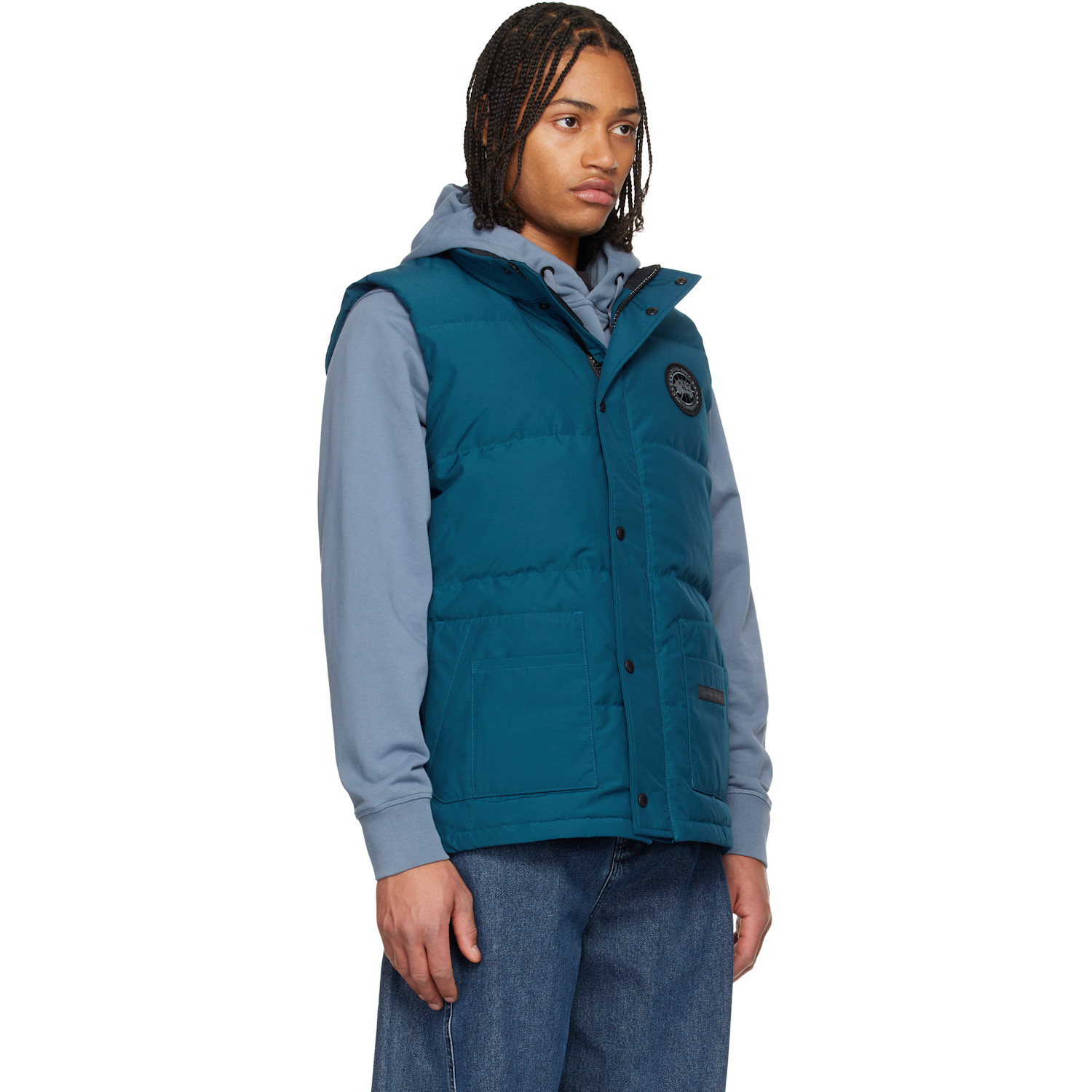  Canada Goose Blue 'black Label' Freestyle Crew Down Vest 