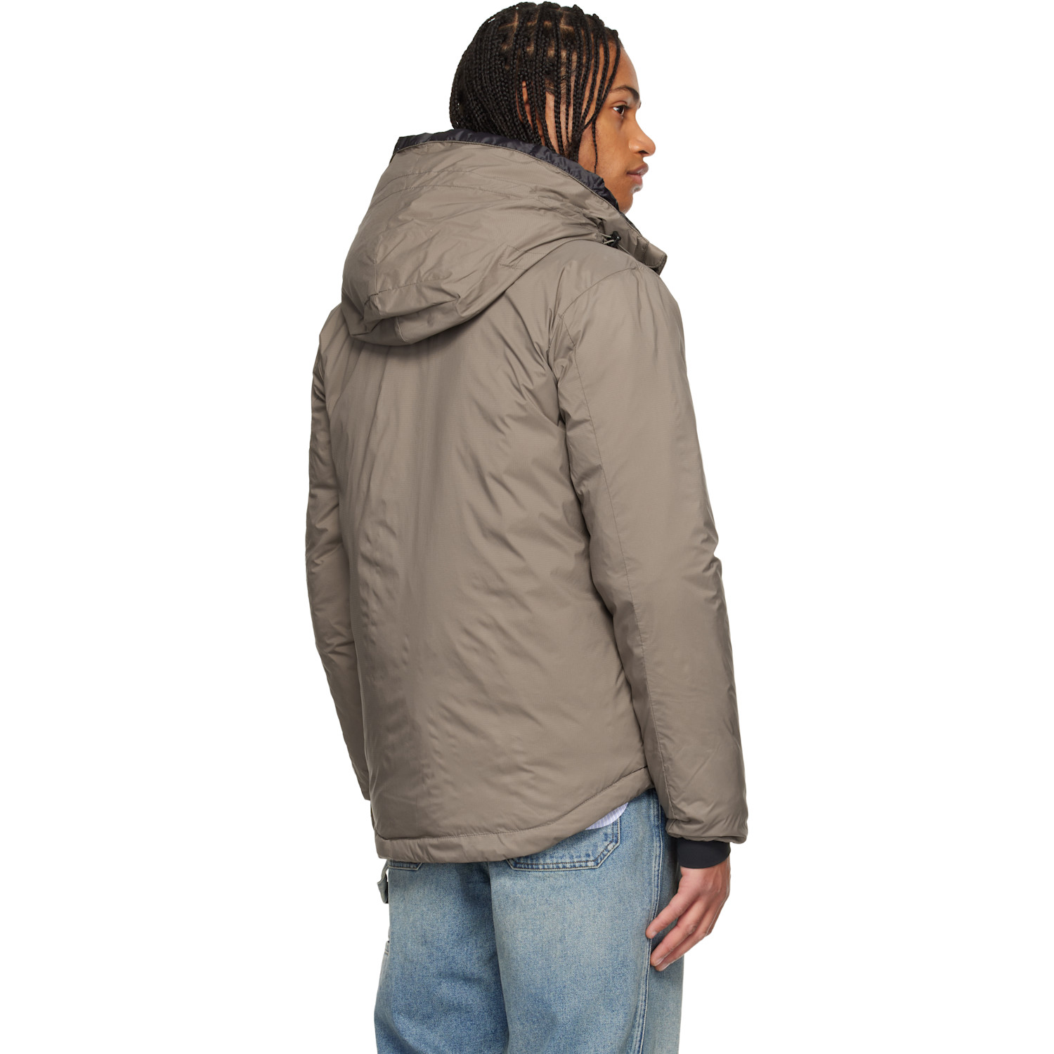  Canada Goose Taupe 'black Label' Lodge Hooded Down Jacket 
