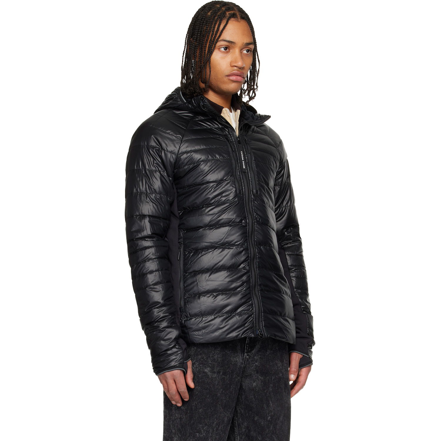  Canada Goose Black Hybridge Lite Hooded Down Jacket 
