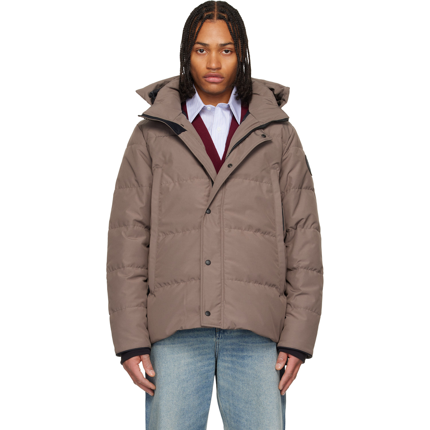 Canada Goose Taupe 'Black Label' Wyndham Down Jacket
