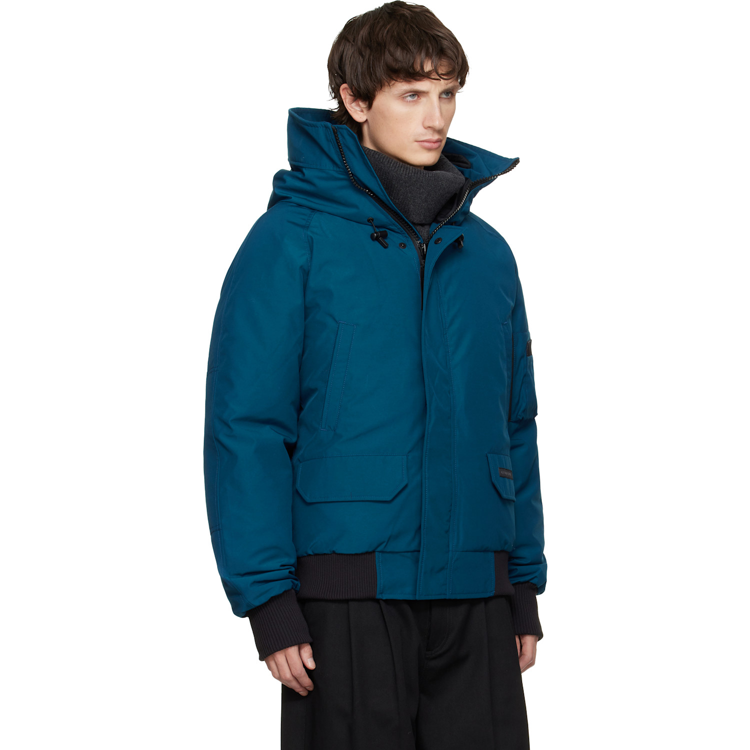  Canada Goose Blue 'black Label' Chilliwack Bomber Down Jacket 