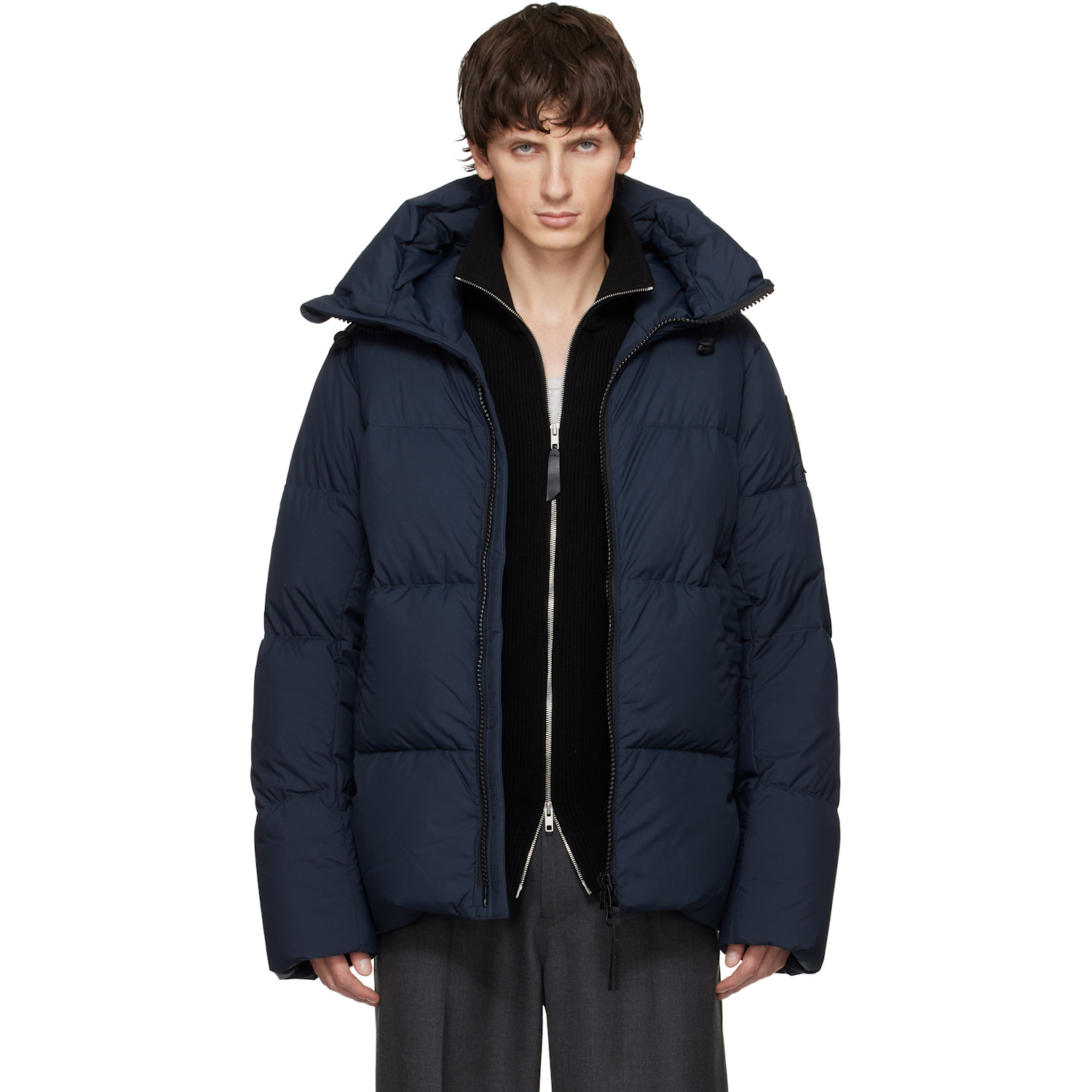 Canada Goose Navy 'Black Label' Crofton Puffer EnduraLuxe Down Jacket