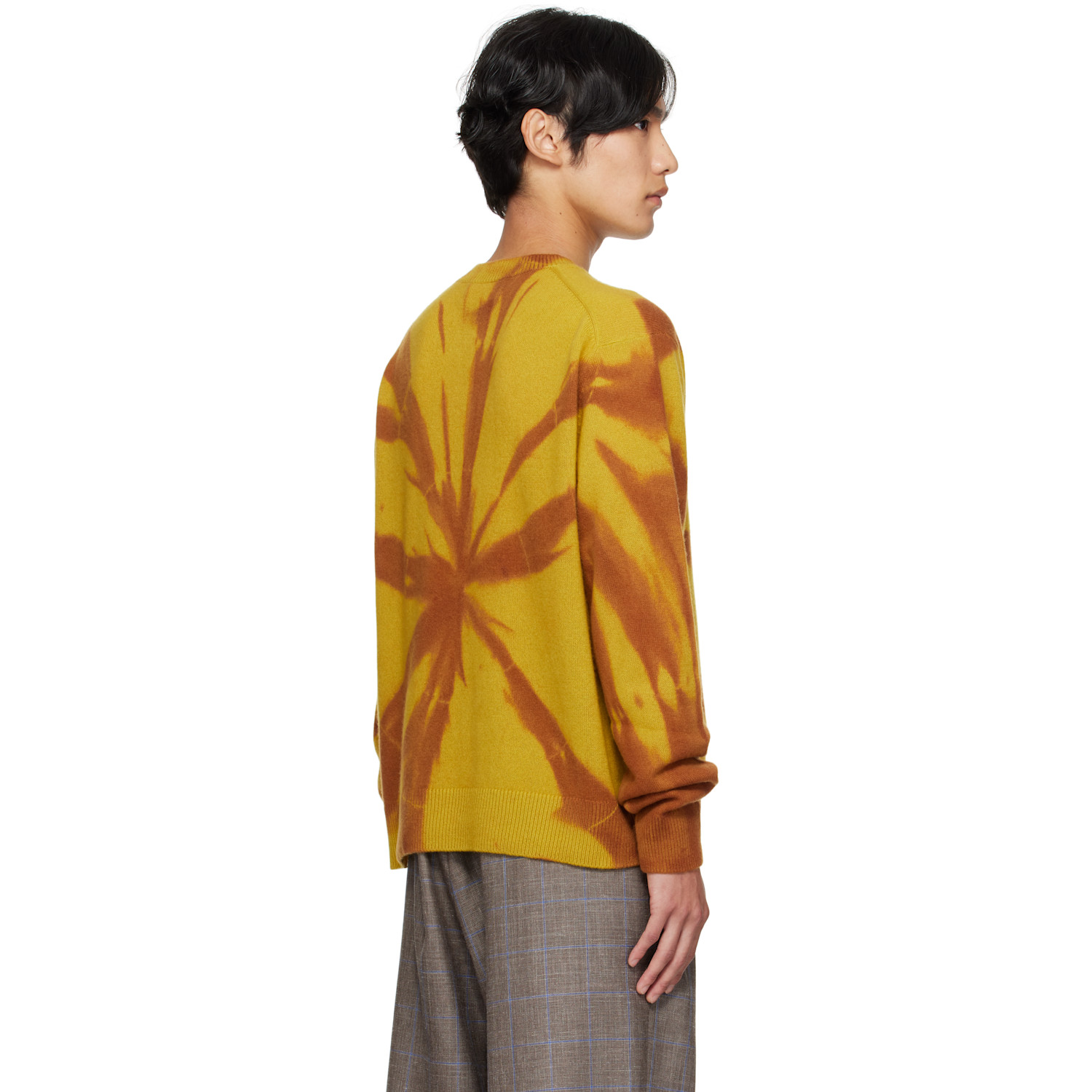  The Elder Statesman Yellow Mythic Tranquility Crew Sweater 