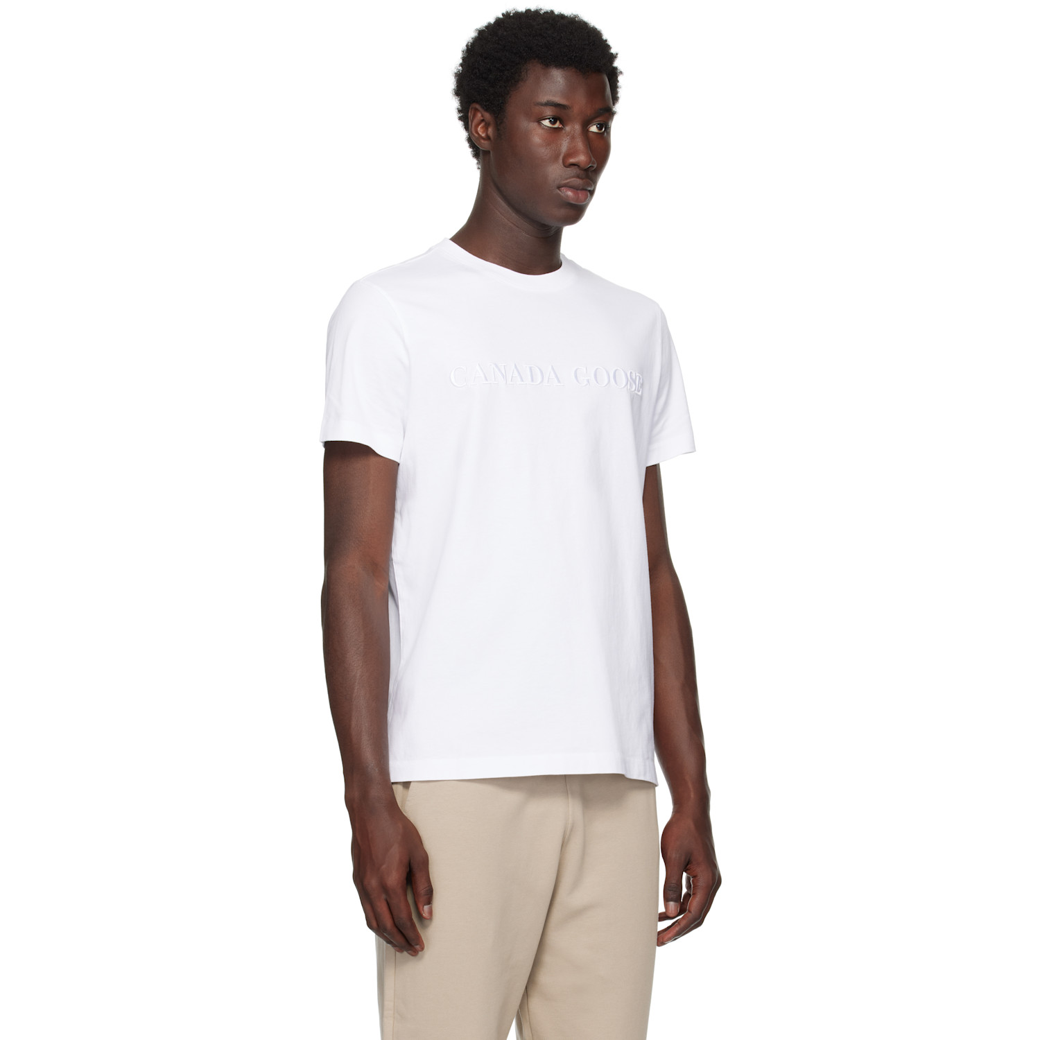  Canada Goose White Emerson Crewneck T-shirt 