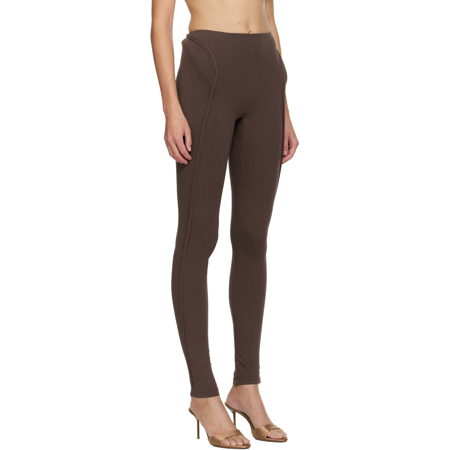  Ottolinger Brown Sculpted Hip Leggings 