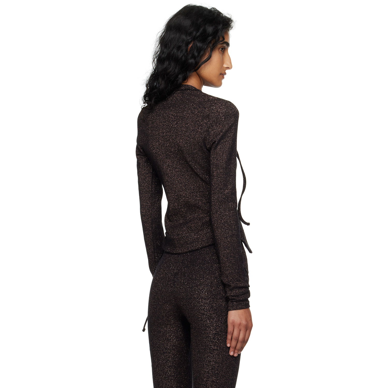  Ottolinger Brown Double Closure Rib Cardigan 