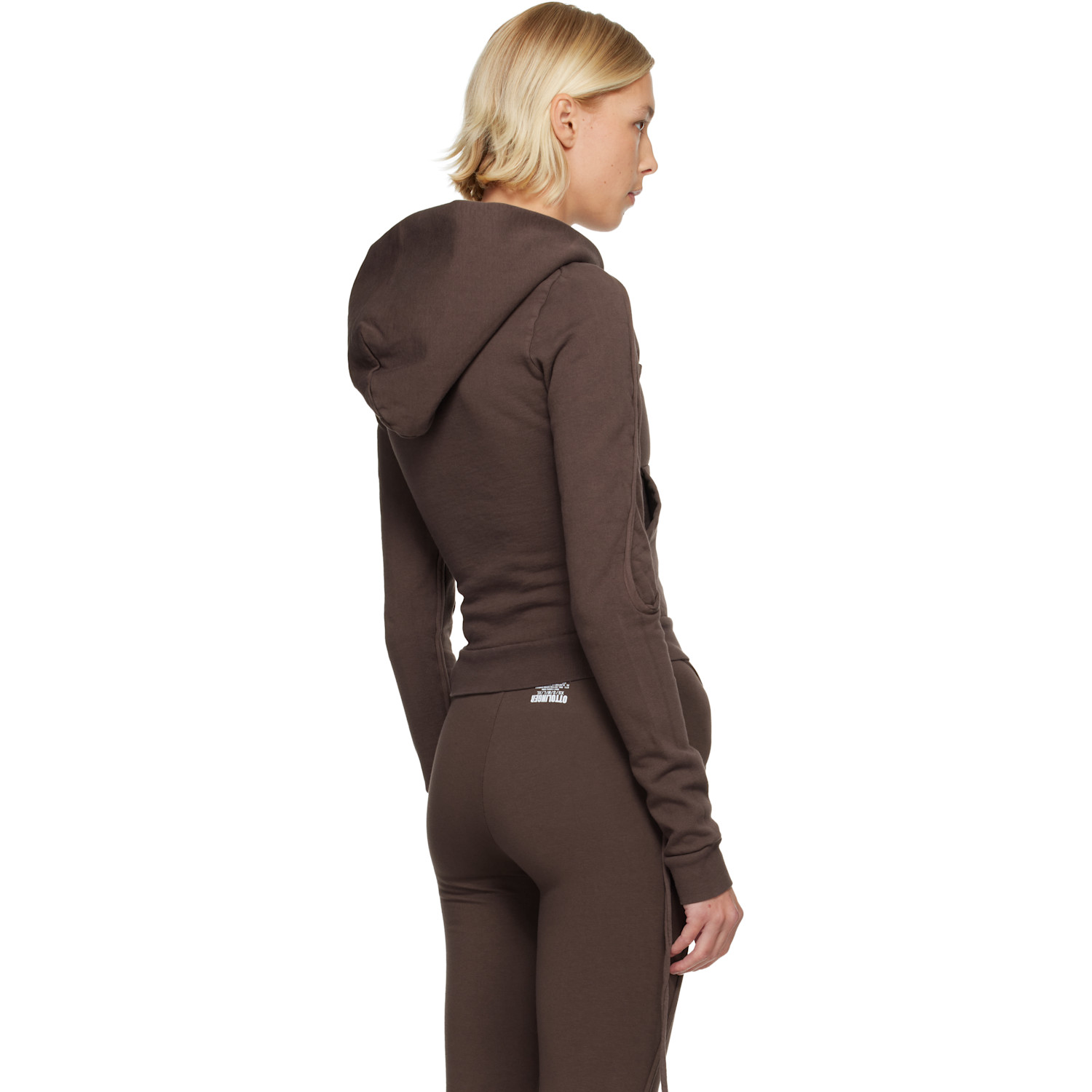  Ottolinger Brown Fitted Zip Hoodie 