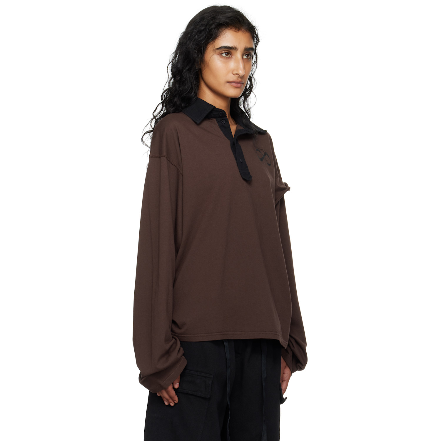  Ottolinger Brown Longsleeve Polo 
