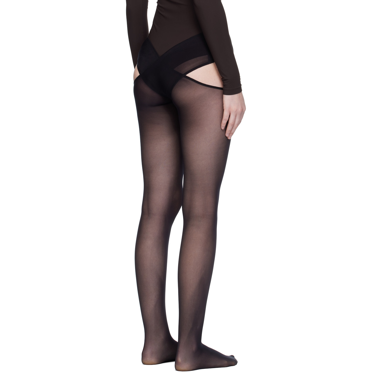  Wolford Black Individual 12 Stay-hip Tights 