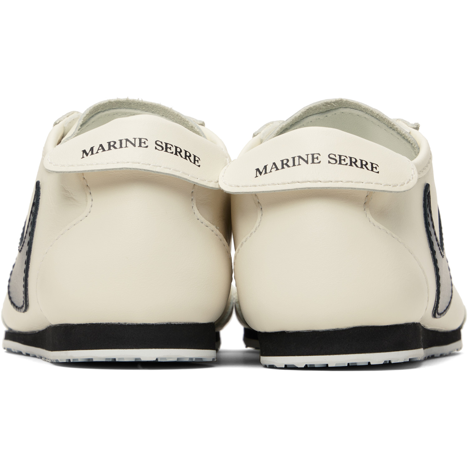  Marine Serre Off-white Matte Leather Ms Astra Sneakers 