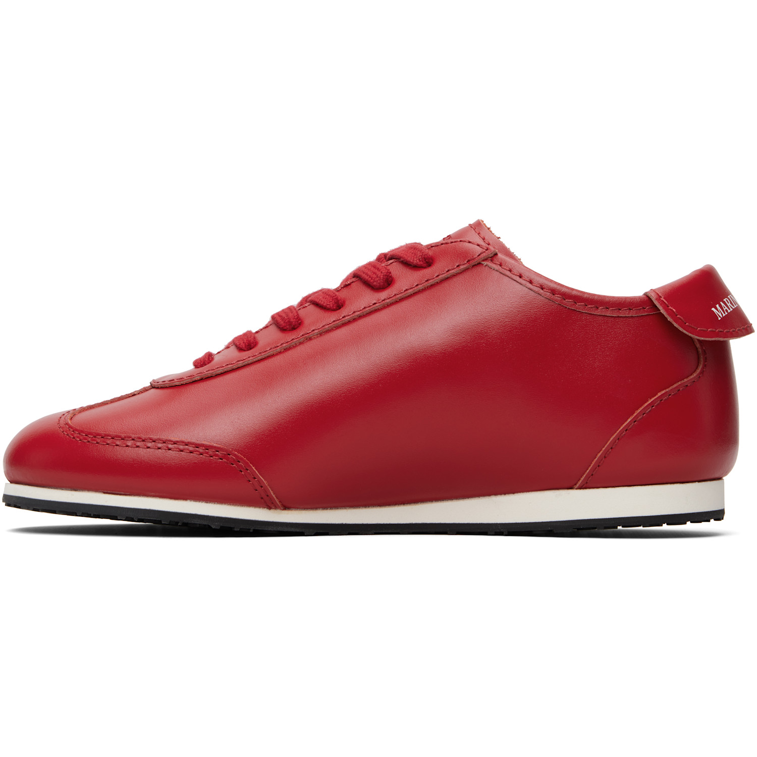  Marine Serre Ssense Exclusive Red Matte Leather Ms Astra Sneakers 