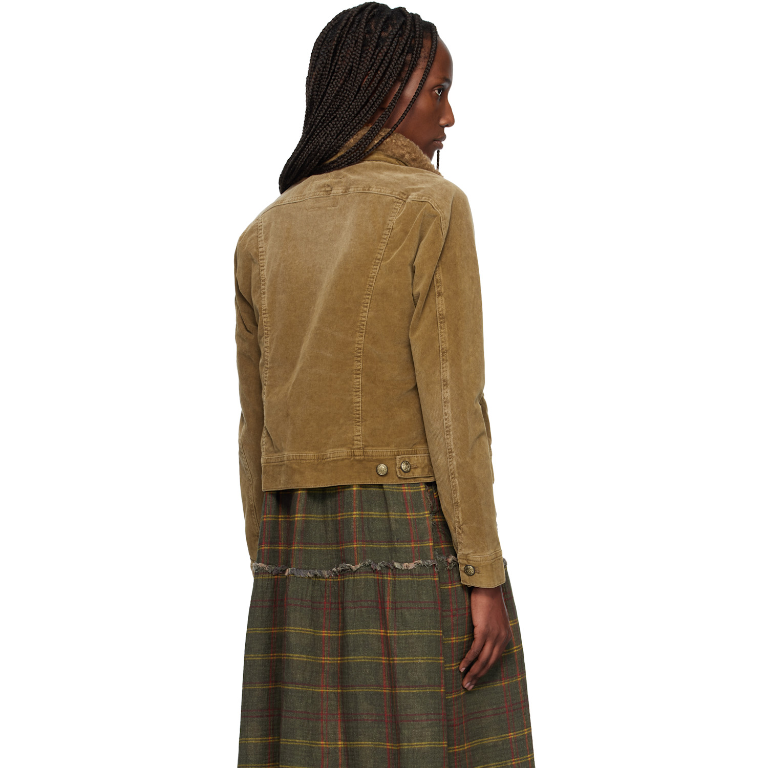  R13 Khaki Skinny Trucker Jacket 