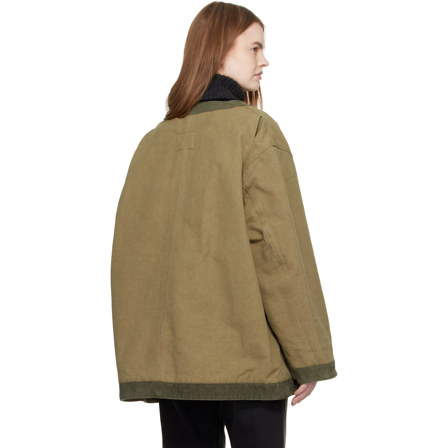  R13 Khaki Cord Trimmed Chore Jacket 