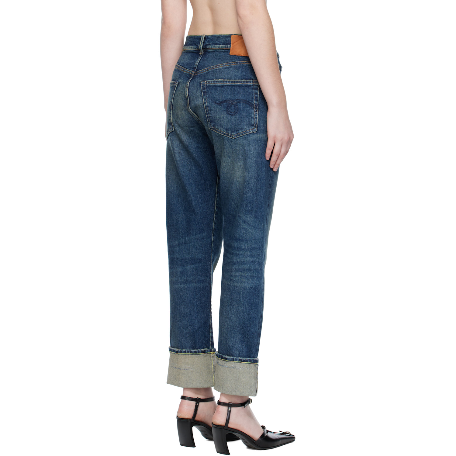  R13 Blue Cuffed Romeo Jeans 