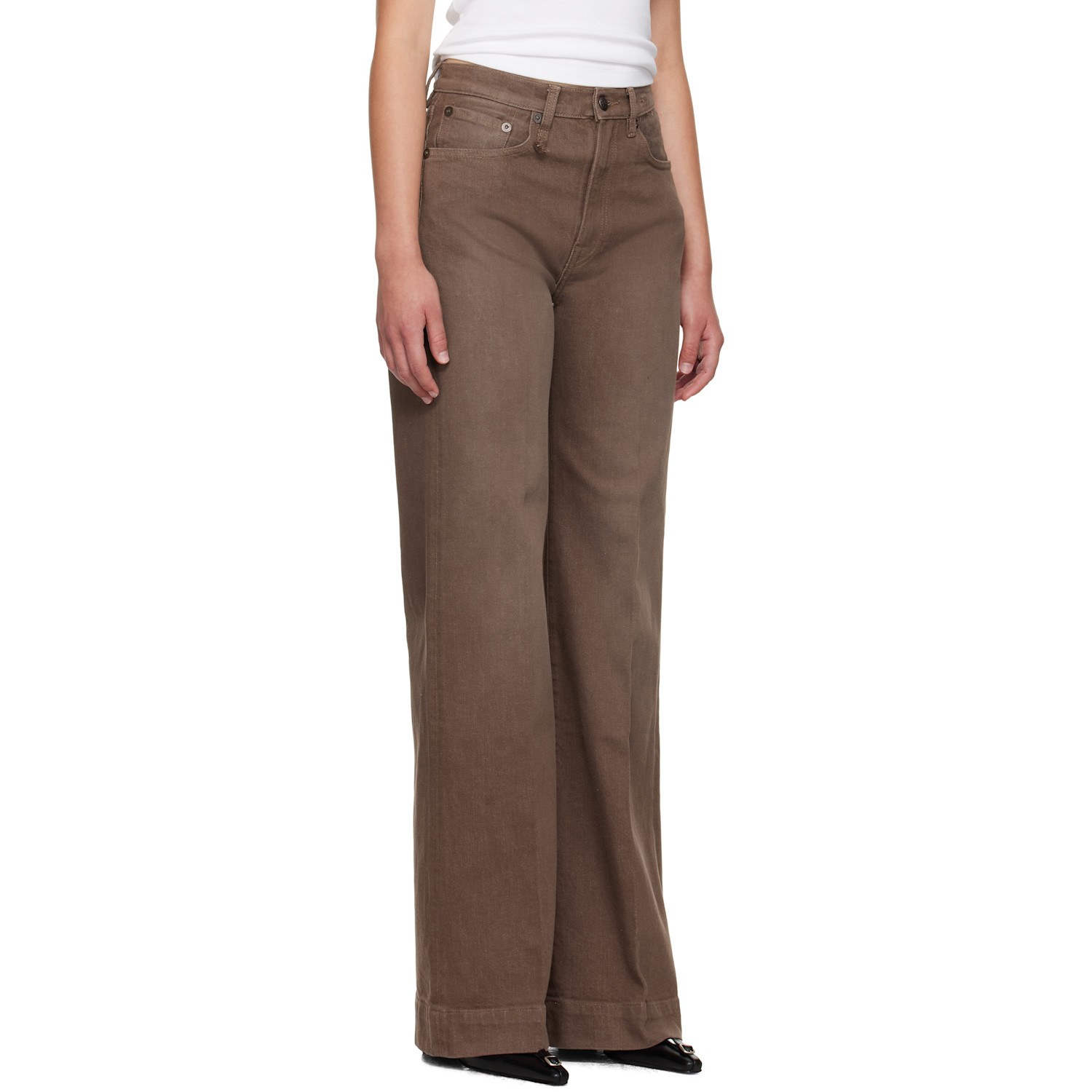  R13 Brown Flared Jeans 