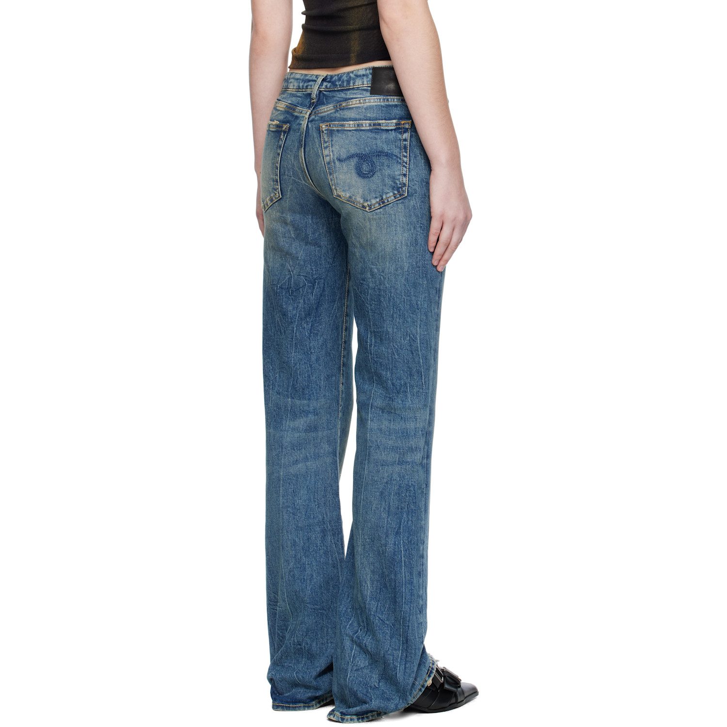  R13 Blue Boy Flare Jeans 