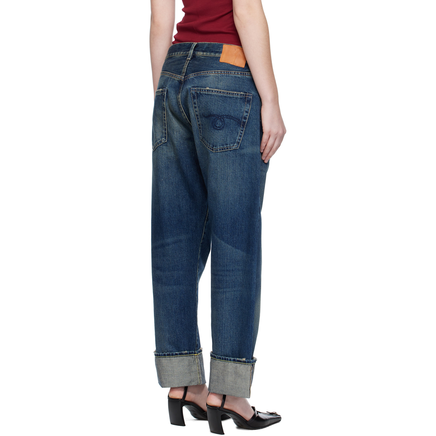  R13 Blue Cuffed X-bf Jeans 