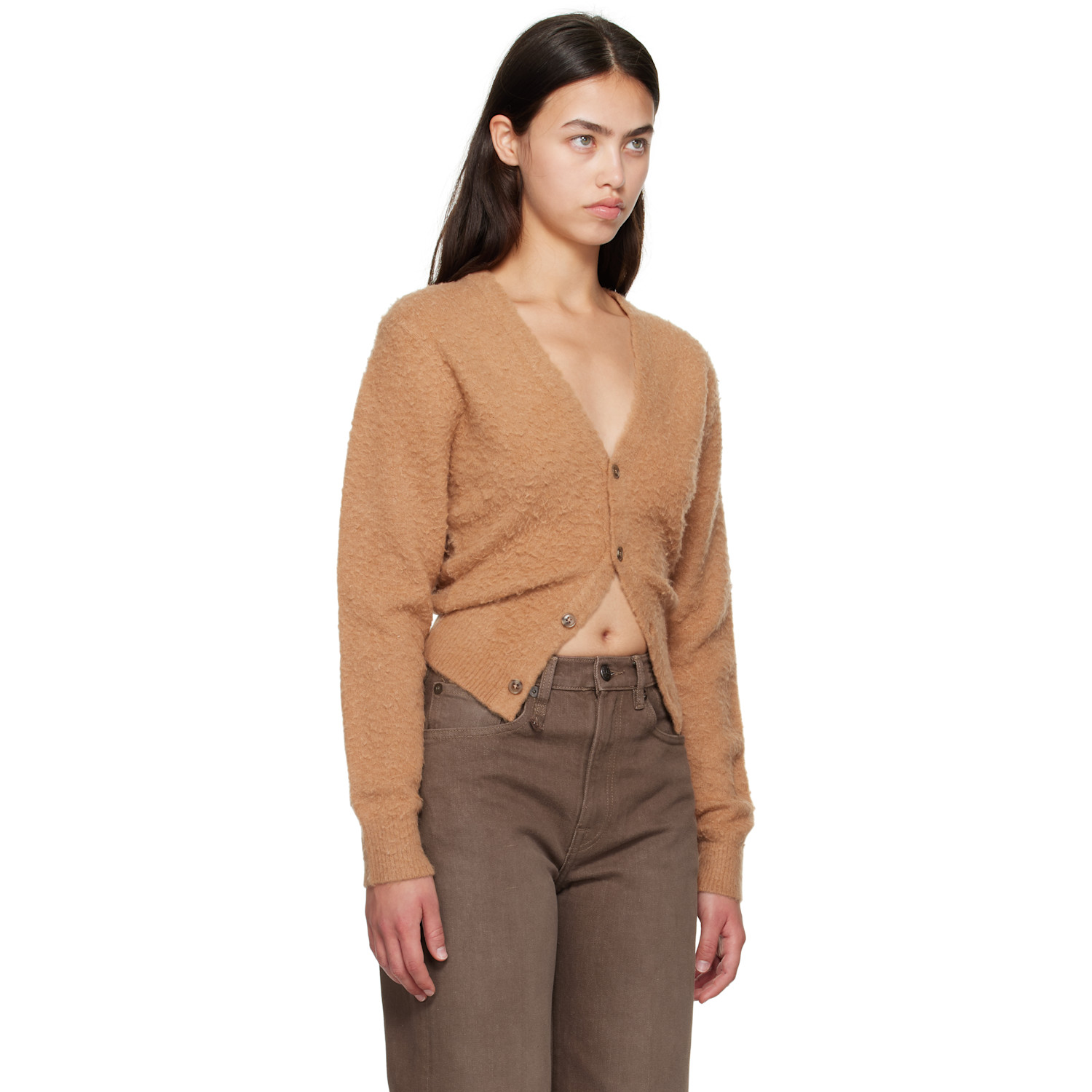  R13 Tan Split Hem Cardigan 