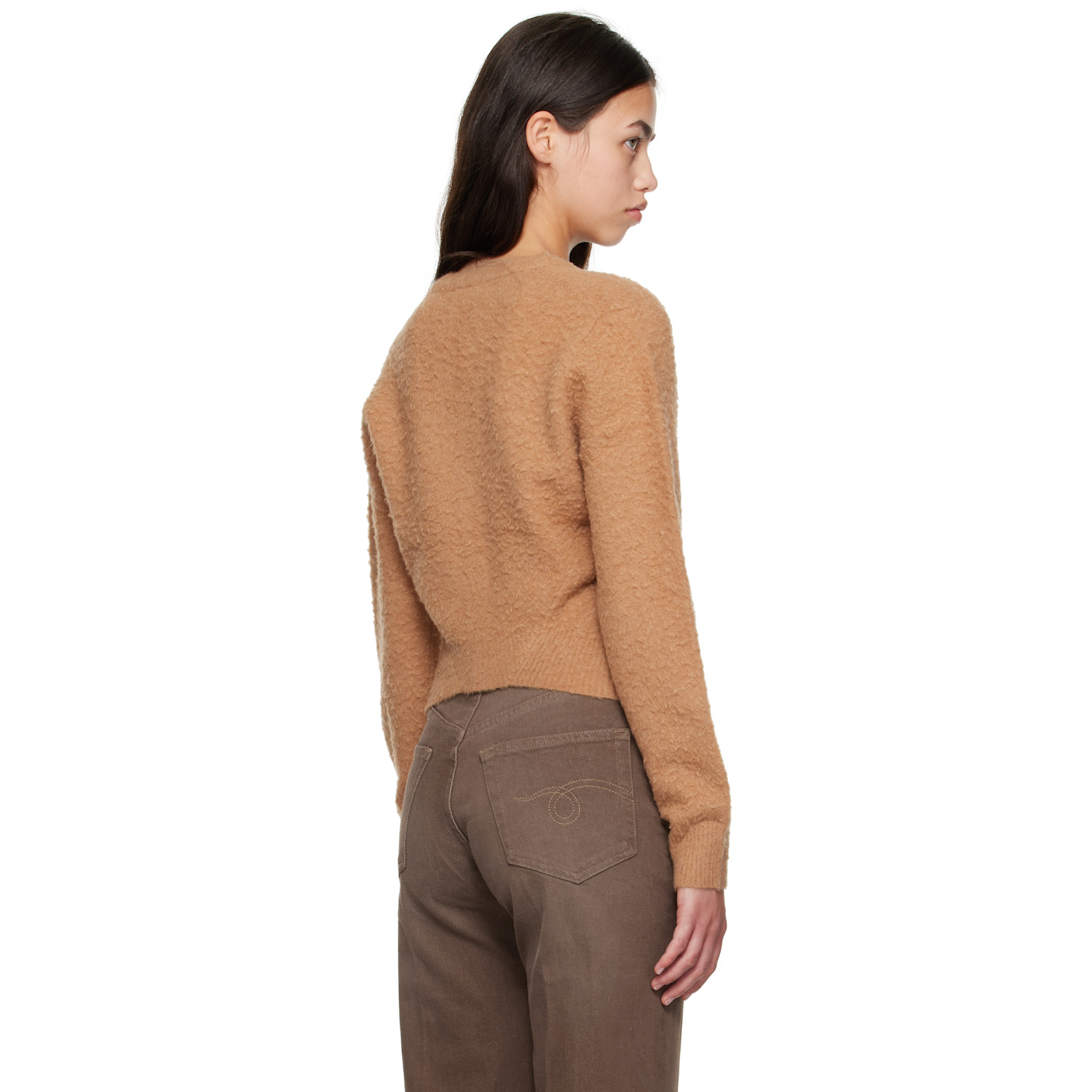  R13 Tan Split Hem Cardigan 