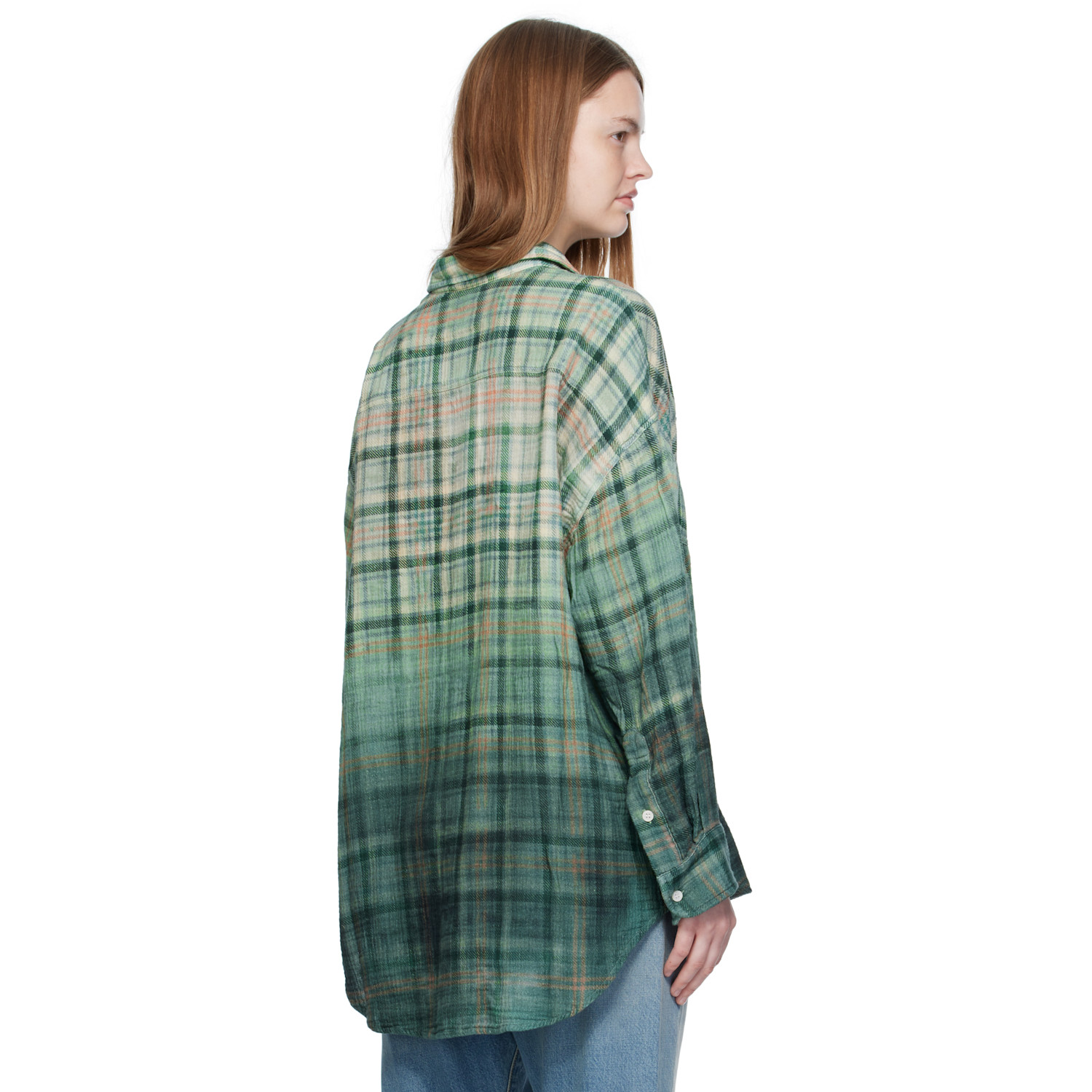  R13 Green Drop Neck Work Shirt 