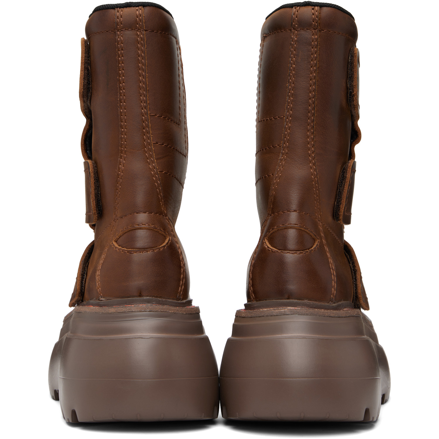  R13 Brown Chunky Racing Boots 