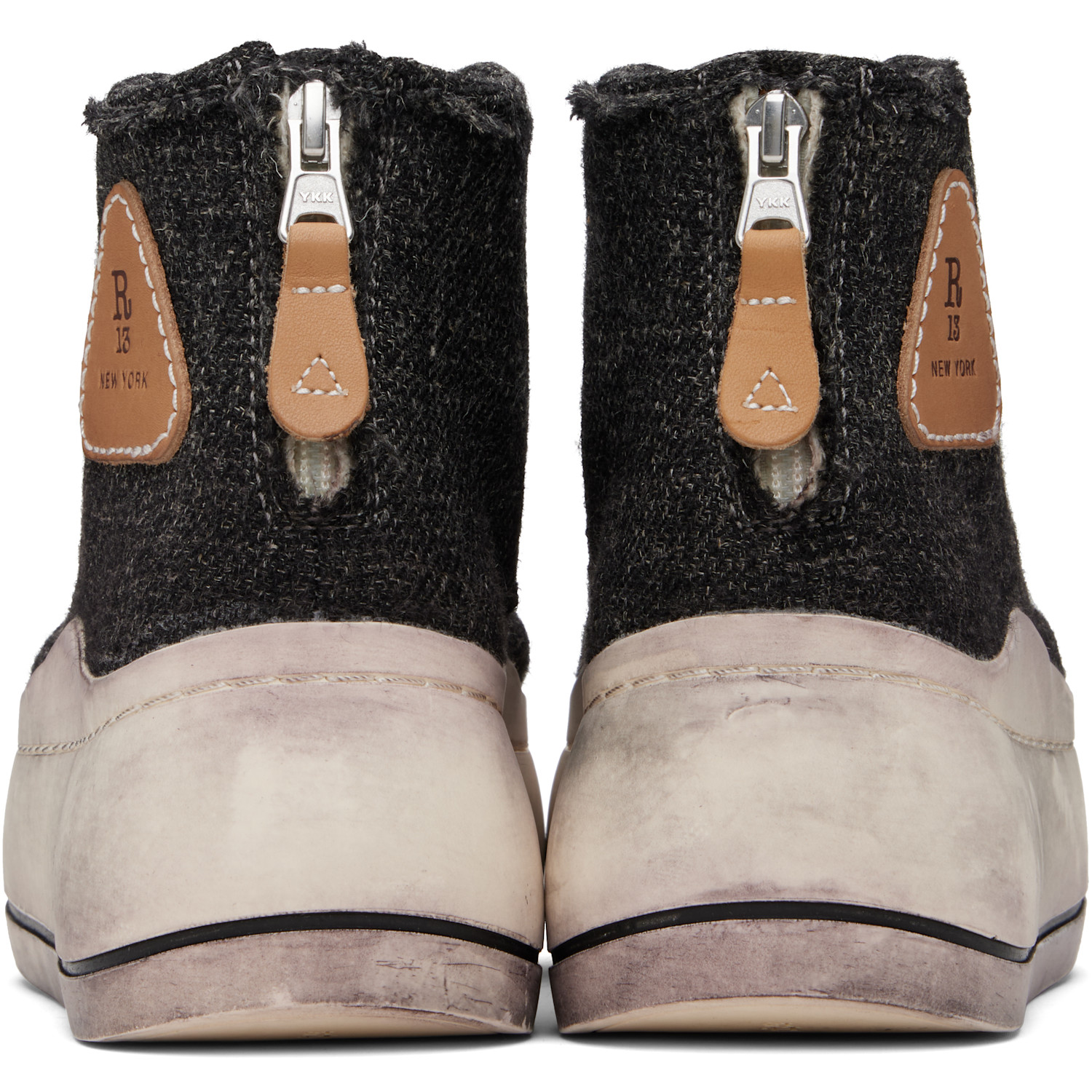 R13 Gray Kurt High Top Sneakers 