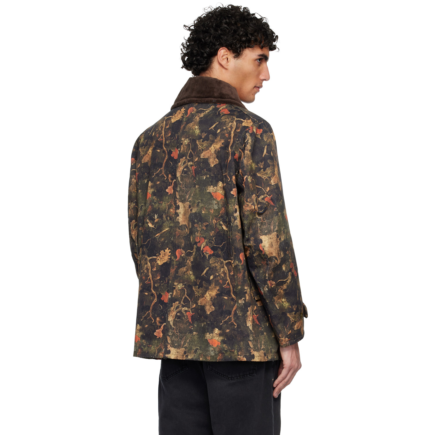  R13 Khaki & Brown Oversized Shawl Lapel Coat 