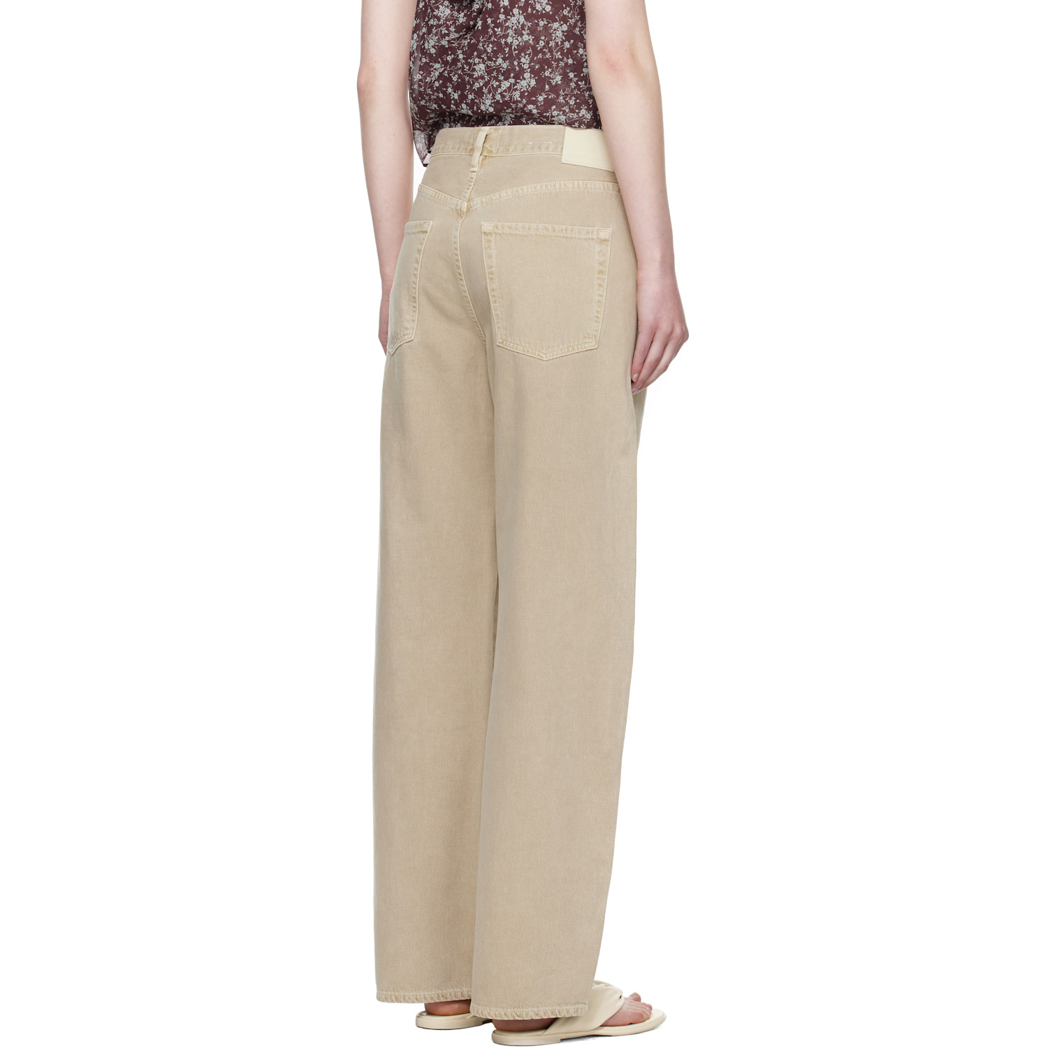  Citizens Of Humanity Beige Brynn Drawstring Jeans 