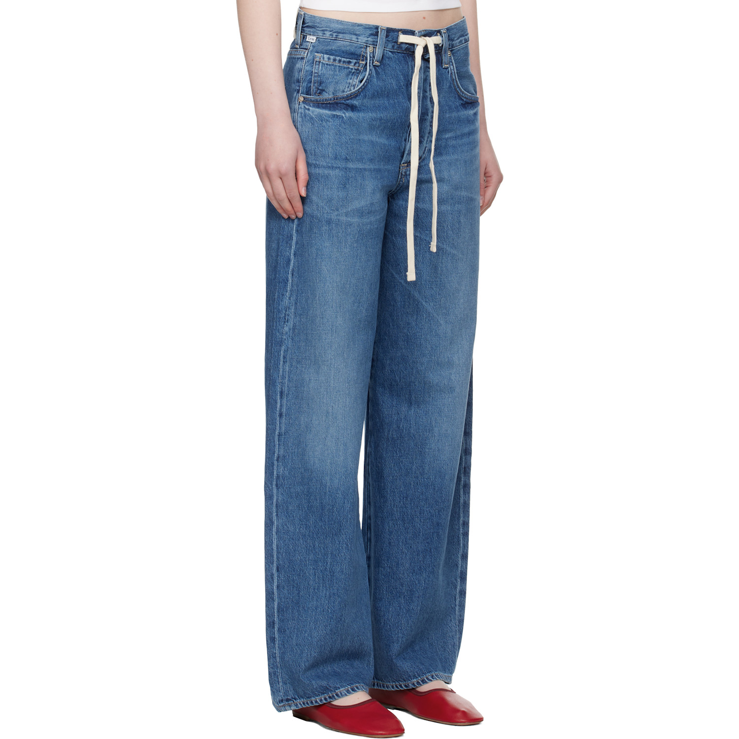  Citizens Of Humanity Blue Brynn Drawstring Jeans 