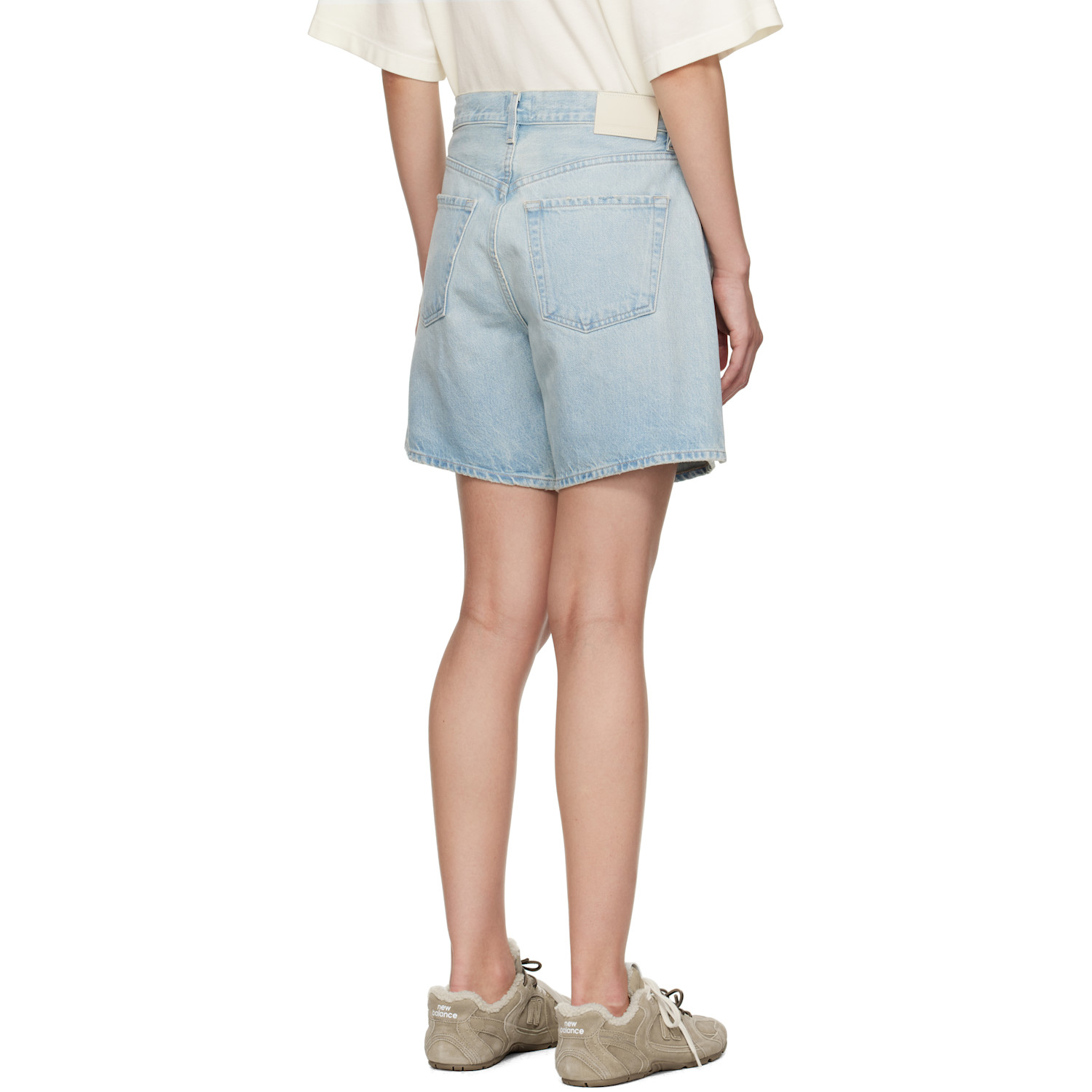  Citizens Of Humanity Blue Brynn Drawstring Denim Shorts 
