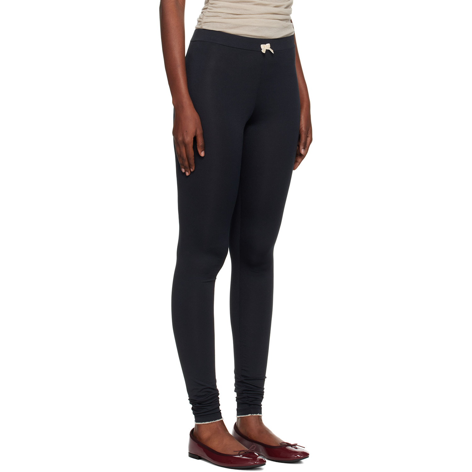  Caro Editions Black Jersey Leggings 